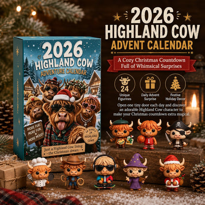 🐂2026 Highland Cow Advent Calendar — 24 Unique Collectible Characters(📦Buy 2 Free Shipping)