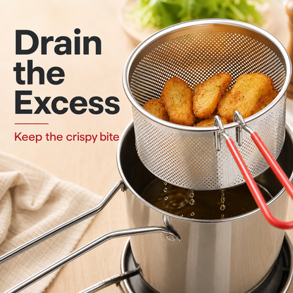 🍟 Personal Mini Deep Fryer Set for Small-Batch Frying