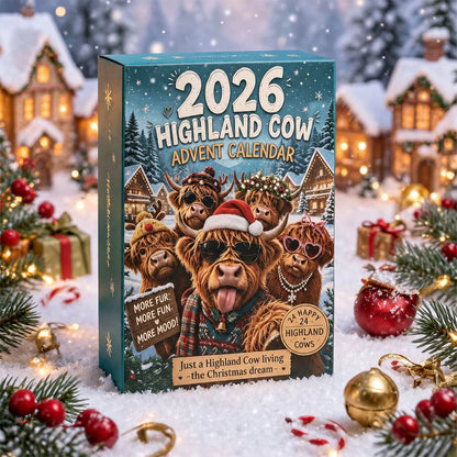 🐂2026 Highland Cow Advent Calendar — 24 Unique Collectible Characters(📦Buy 2 Free Shipping)