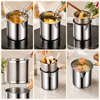 🍟 Personal Mini Deep Fryer Set for Small-Batch Frying