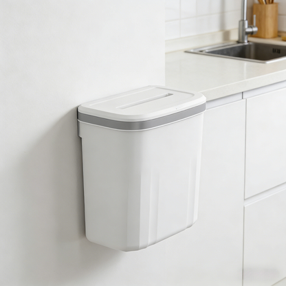 Wall-mounted trash can