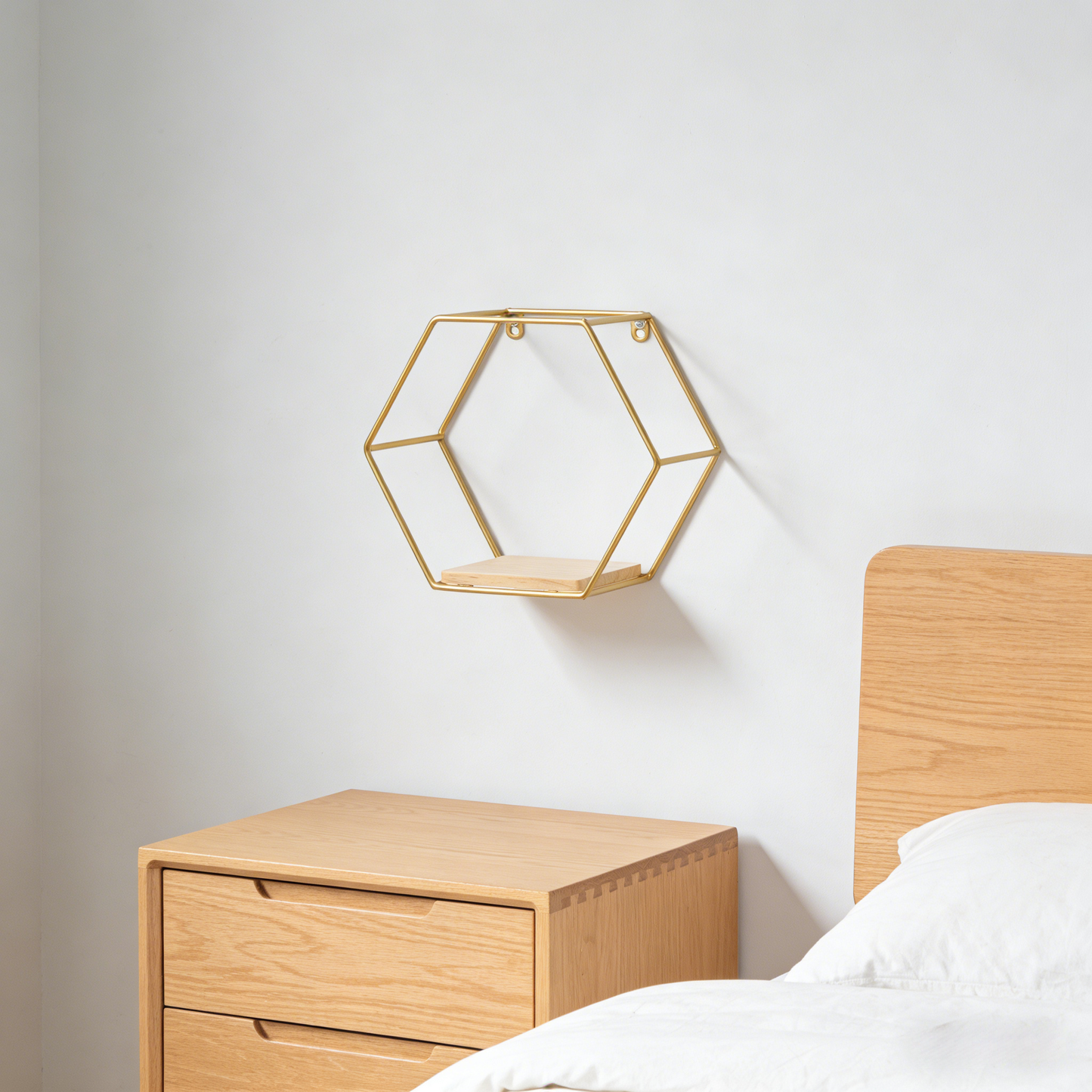 Minimalist Hexagonal Shelf