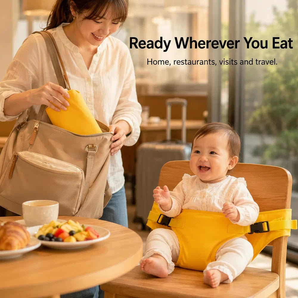 Baby High Chair Seat Belts - Portable Dining Straps Holder