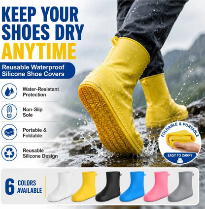 🌧️ Don’t Let Rain Ruin Your Shoes — Packable Silicone Shoe Covers