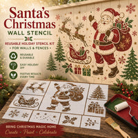 🎅 Santa Christmas Wall Stencil