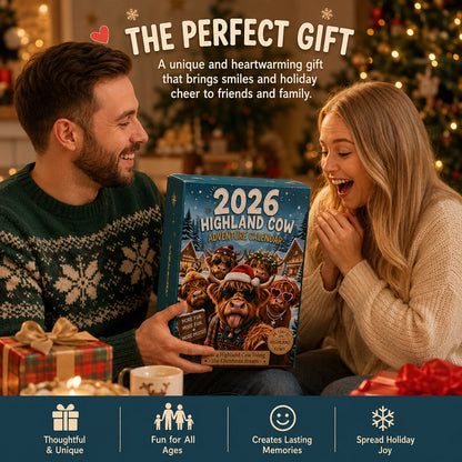 🐂2026 Highland Cow Advent Calendar — 24 Unique Collectible Characters(📦Buy 2 Free Shipping)