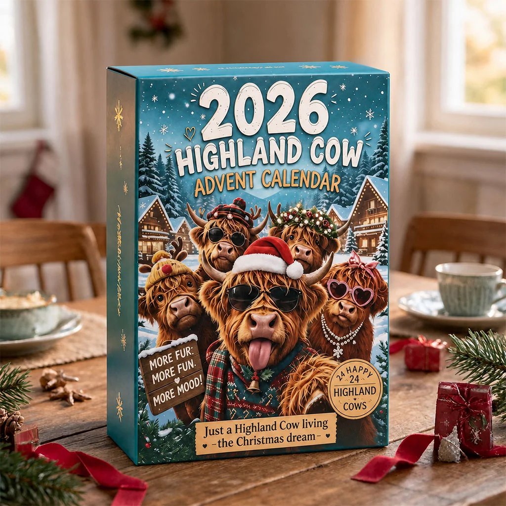🐂2026 Highland Cow Advent Calendar — 24 Unique Collectible Characters(📦Buy 2 Free Shipping)