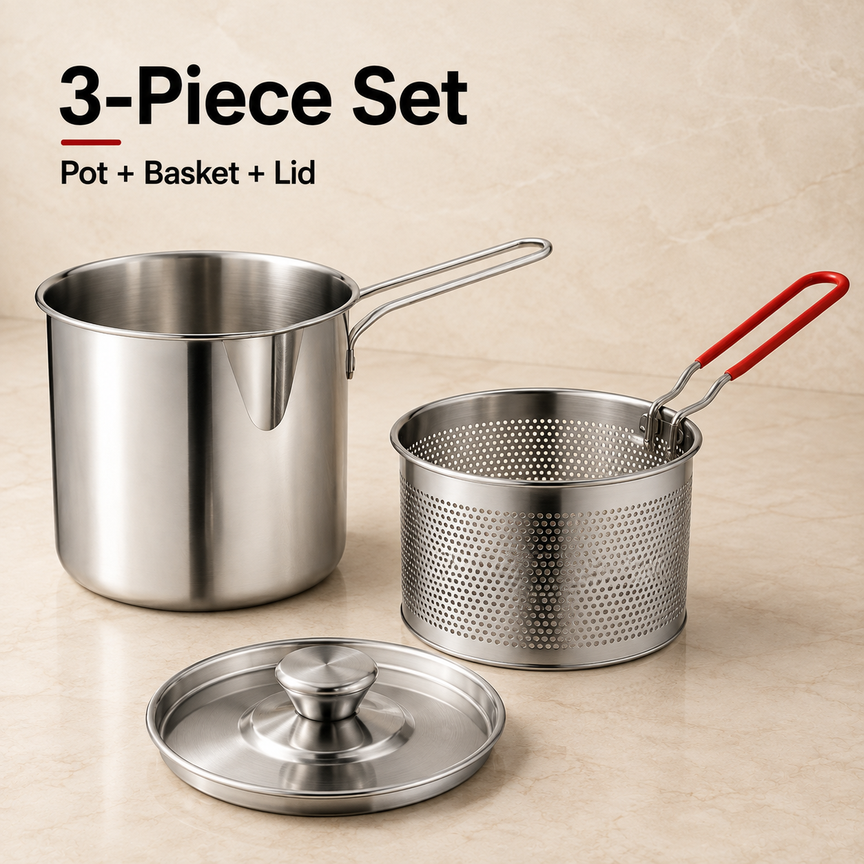 🍟 Personal Mini Deep Fryer Set for Small-Batch Frying