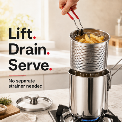 🍟 Personal Mini Deep Fryer Set for Small-Batch Frying