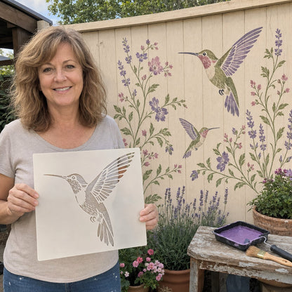 🌿 Garden Wall StencilTM Collection | 9 Reusable Mural Designs for Walls, Fences, Porches & Creative Outdoor Makeovers 🎨✨