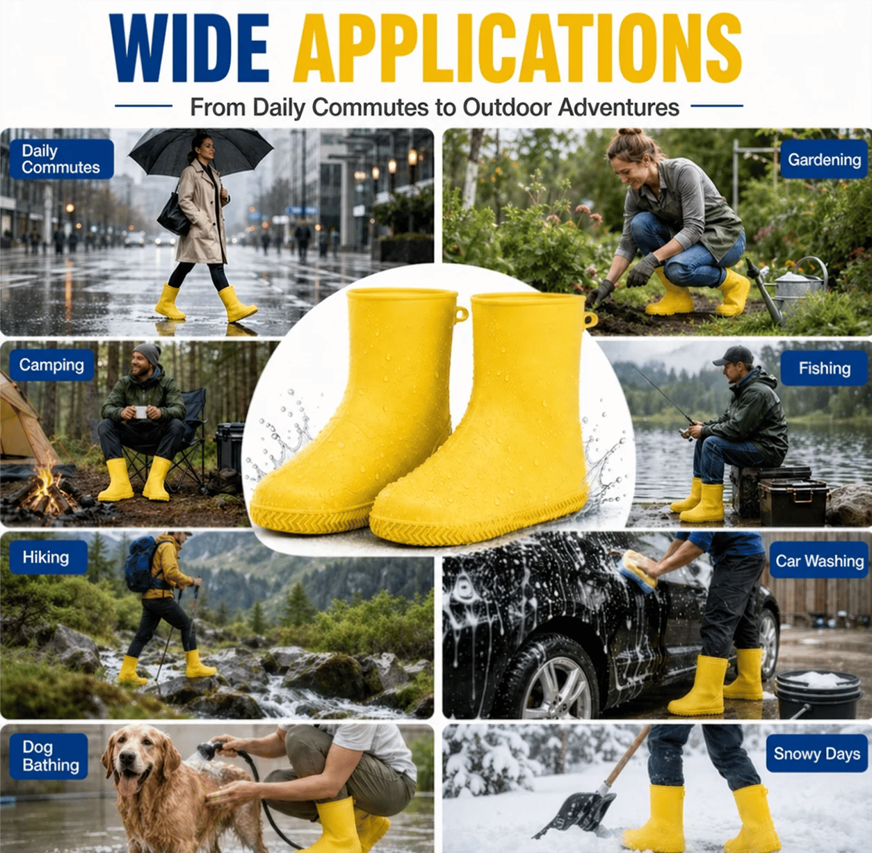 🌧️ Don’t Let Rain Ruin Your Shoes — Packable Silicone Shoe Covers